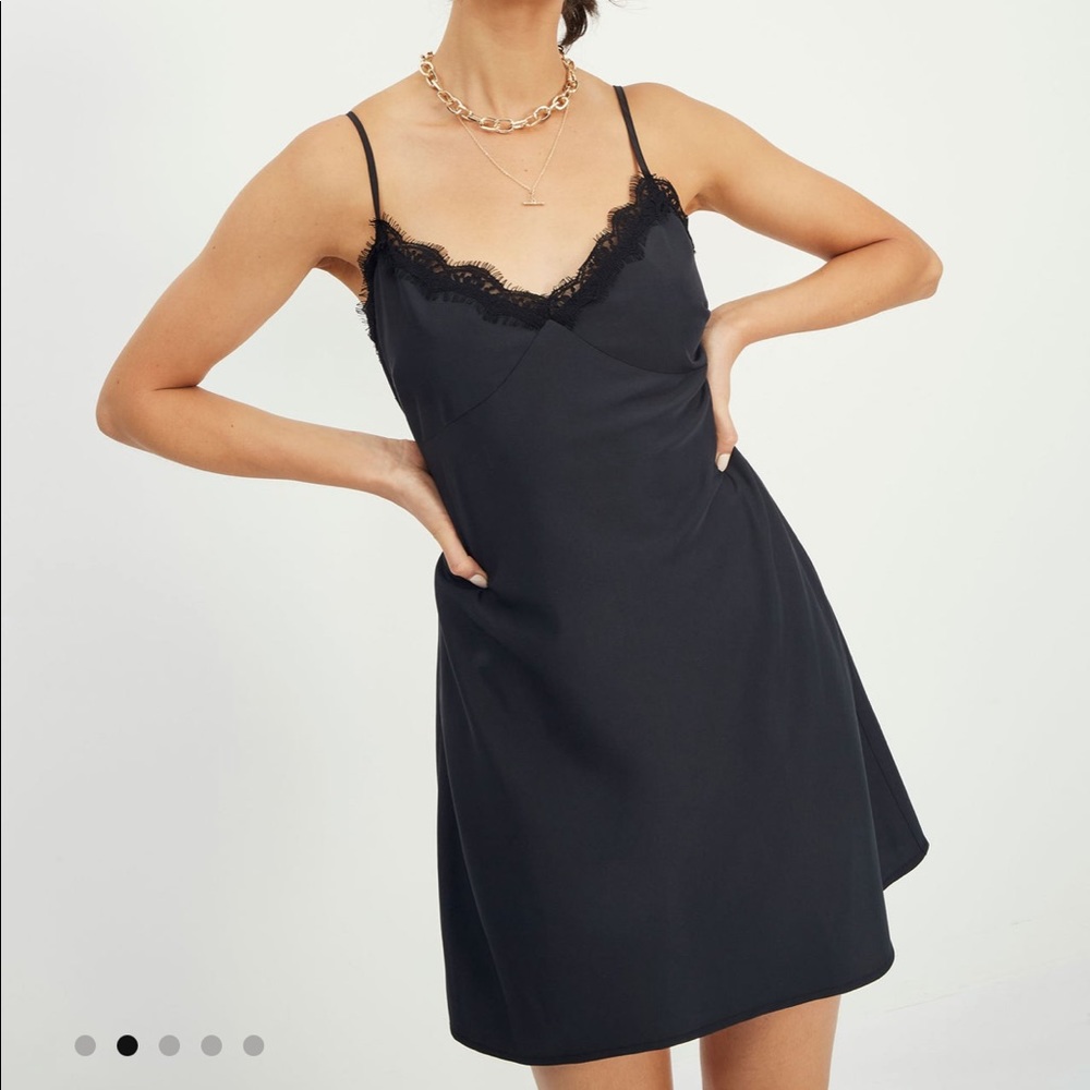 Glassons Lace Satin Matte Mini Dress